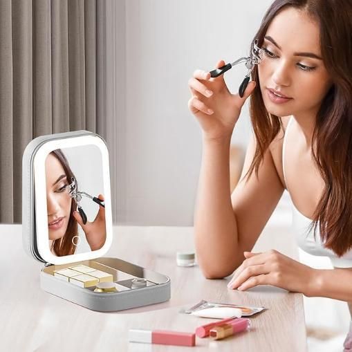VanityGlow™ | Makeup and Jewelry Box with LED Mirror