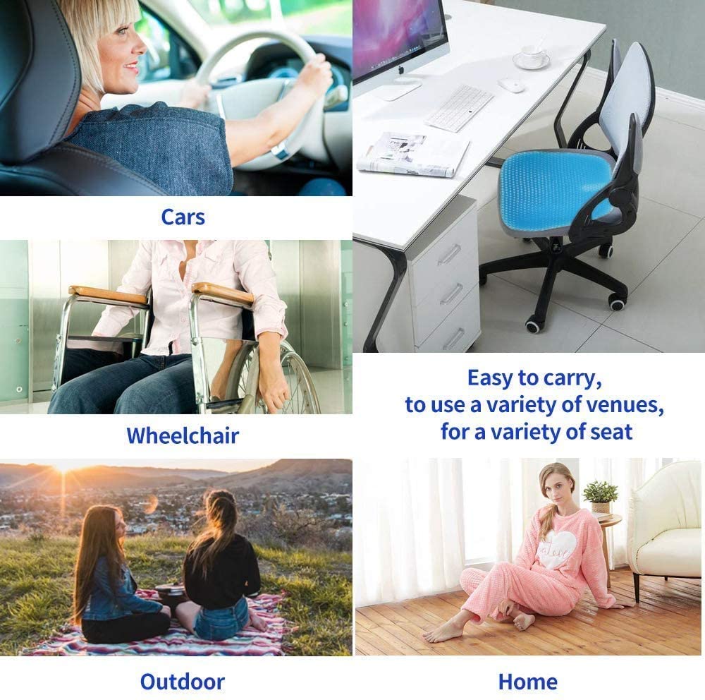 Honeycomb Cushion | Extra Large Chair Cushion Seat Pad Breathable Honeycomb Design Car Gel Seat Cushions for Office