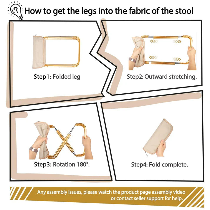 ZipSit™ | Zipper Folding Stool
