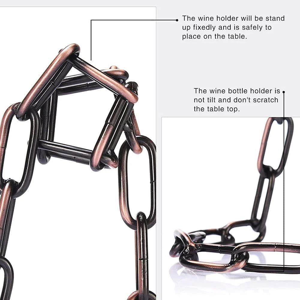 Chain Reaction | Iron Chain Bottle Holder