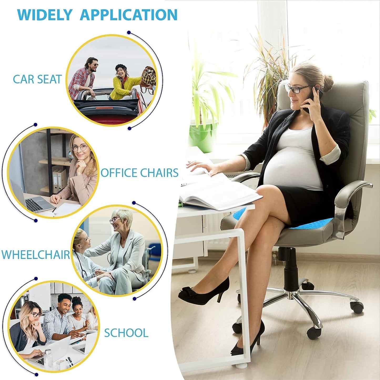 Honeycomb Cushion | Extra Large Chair Cushion Seat Pad Breathable Honeycomb Design Car Gel Seat Cushions for Office