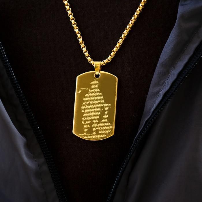 Hanuman Chalisa Pendant with Chain (Golden)