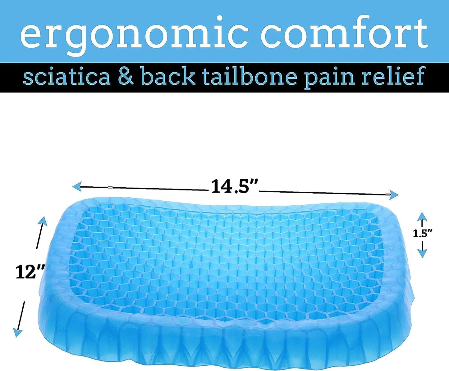 Honeycomb Cushion | Extra Large Chair Cushion Seat Pad Breathable Honeycomb Design Car Gel Seat Cushions for Office