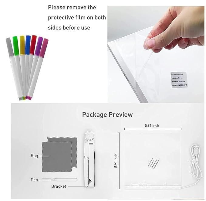 GlowPad | 3D LED Light Glass Acrylic Writing pad