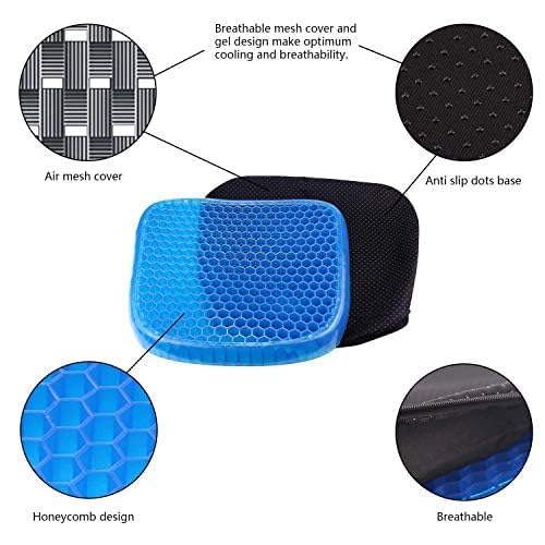 Honeycomb Cushion | Extra Large Chair Cushion Seat Pad Breathable Honeycomb Design Car Gel Seat Cushions for Office