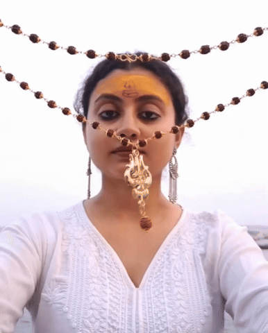 Panchmukhi Rudraksha OM Shiva Trishool Mala (54 Rudraksha)