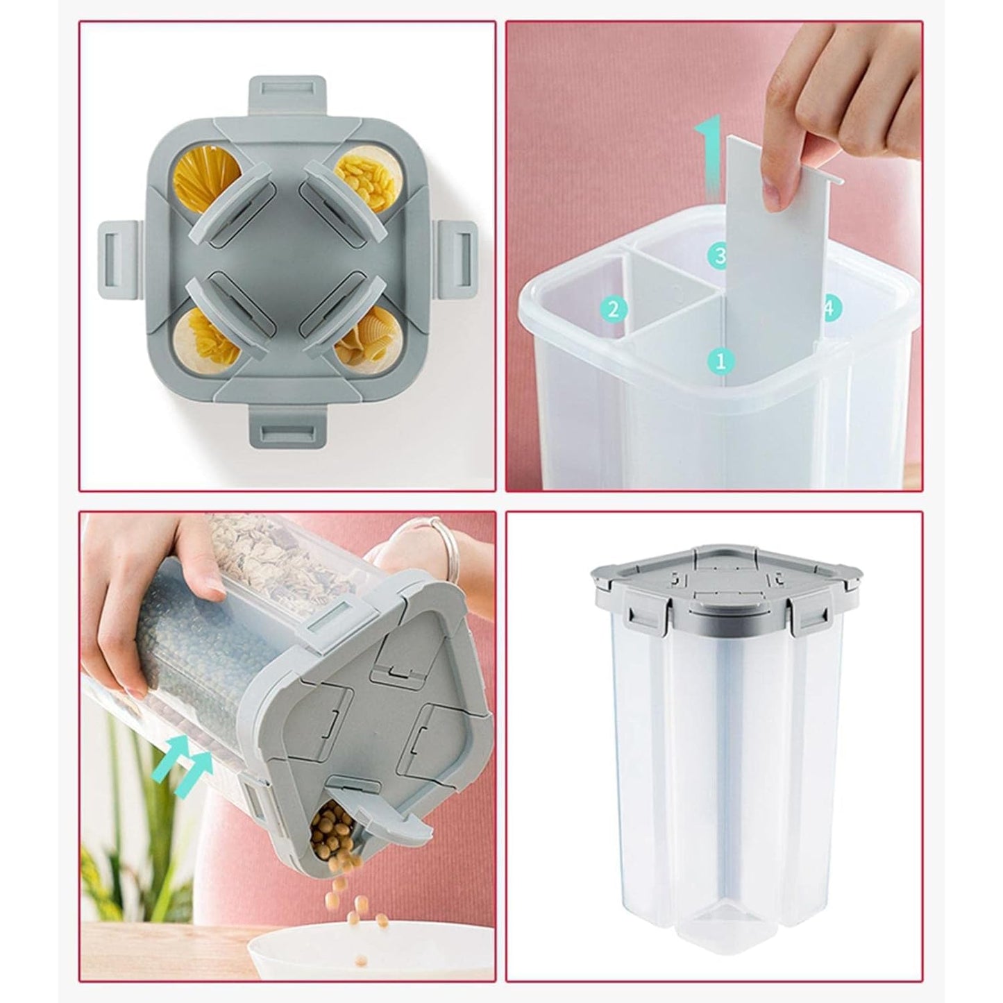 SealMate™– 4-Pack Modern Airtight Food Containers