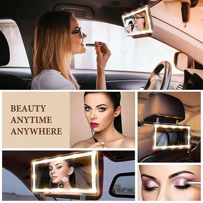 Car Vanity Mirror | Rechargeable LED Makeup Mirror