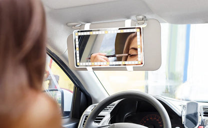 Car Vanity Mirror | Rechargeable LED Makeup Mirror