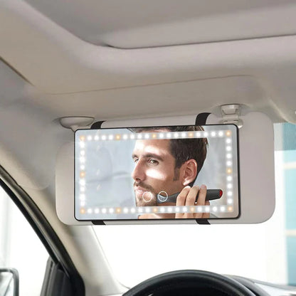 Car Vanity Mirror | Rechargeable LED Makeup Mirror