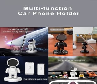 Magnetic Mobile Phone Holder, Cartoon Version of Astronaut Car Holder, Suitable for Car Dashboard