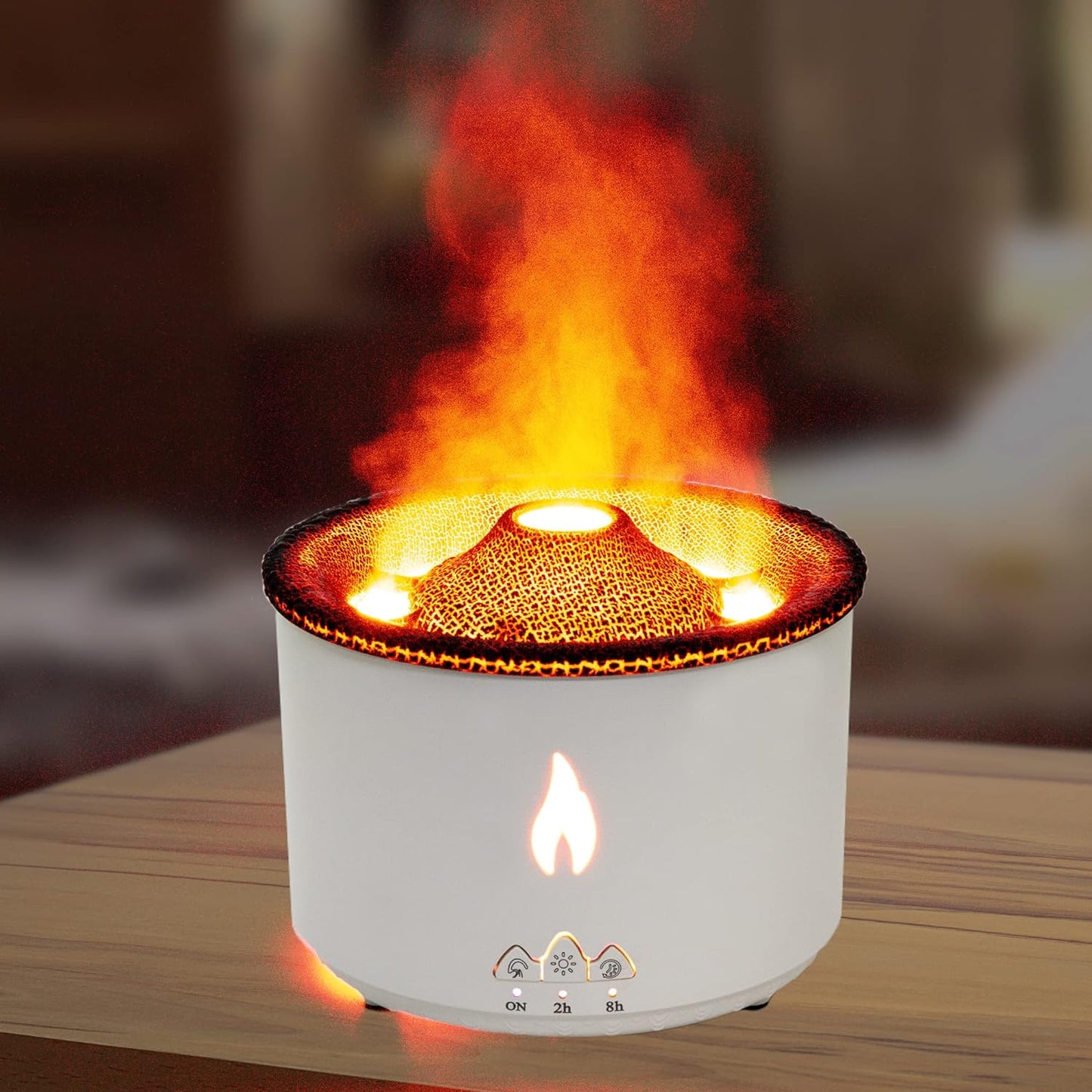 Volcano Humidifier – Jellyfish Mist Flame Essential Oil Diffuser